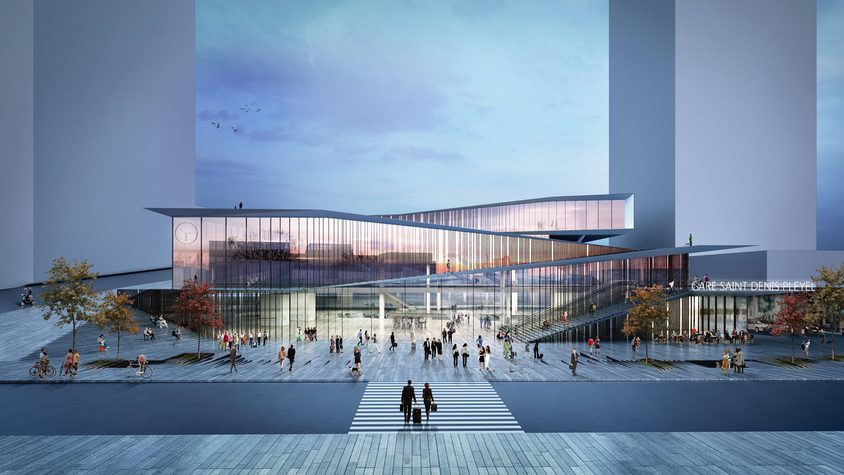 Logistique de chantier à la gare Saint‑Denis Pleyel